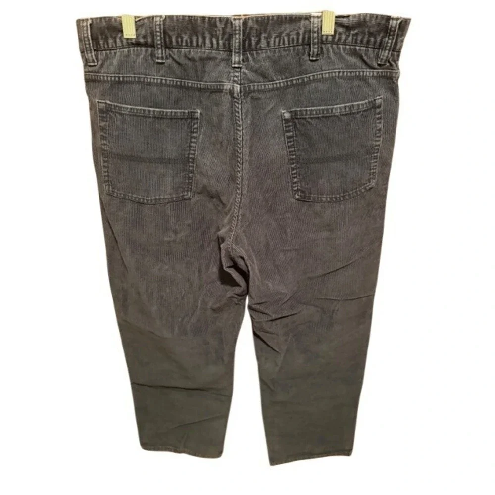 LL Bean Natural Fit Corduroy Pants‎ Men's 38x30 Gray/Blue Casual Straight Leg